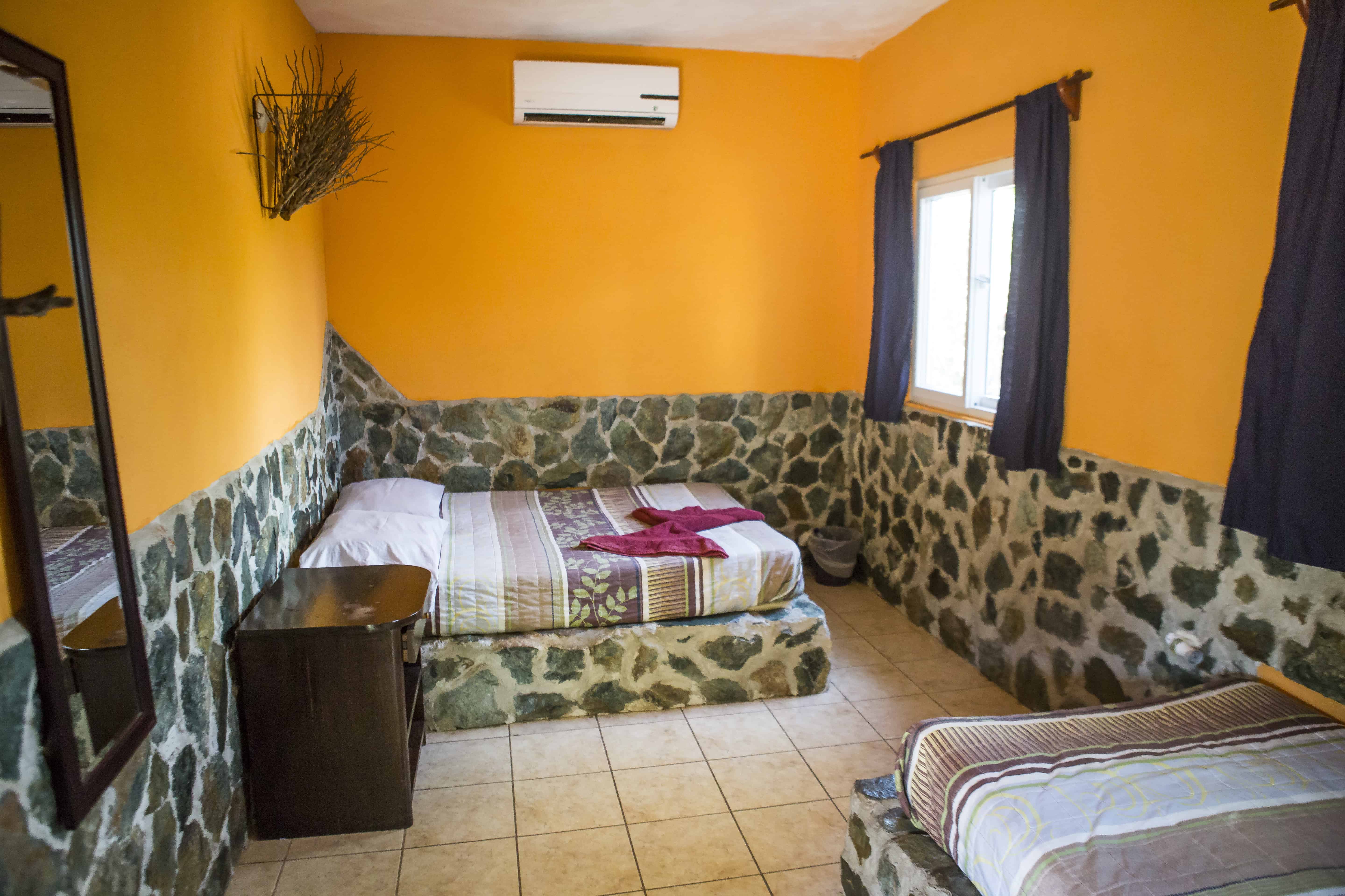 The perfect room for a group friends that want to enjoy a night with air conditioner in a black sand beach called El Paredon