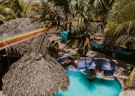 Best hostel hotel guatemala beachfront pool travel backpacking surf spot restaurant poolbar